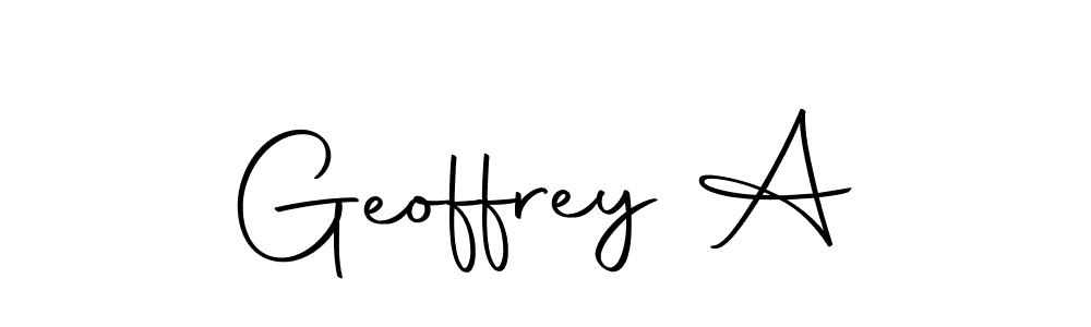 Make a beautiful signature design for name Geoffrey A. With this signature (Autography-DOLnW) style, you can create a handwritten signature for free. Geoffrey A signature style 10 images and pictures png