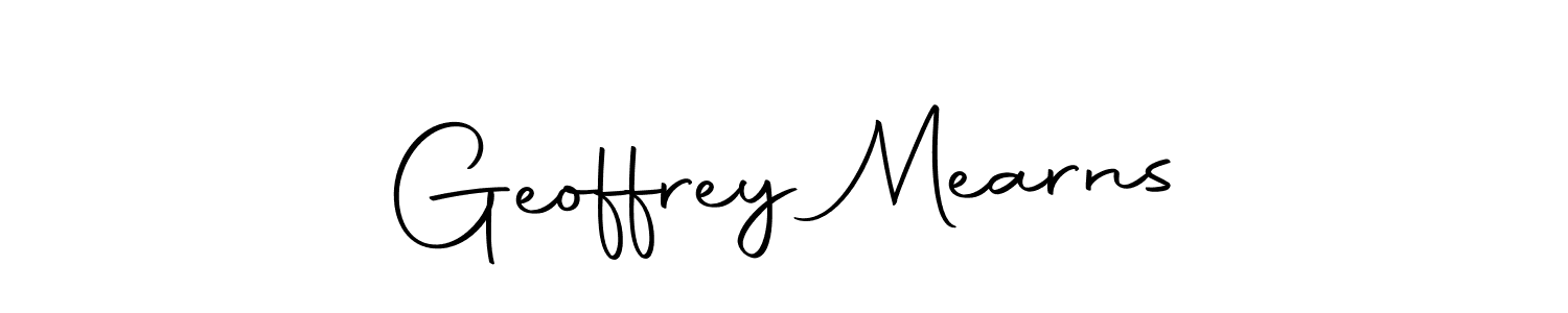 Create a beautiful signature design for name Geoffrey Mearns. With this signature (Autography-DOLnW) fonts, you can make a handwritten signature for free. Geoffrey Mearns signature style 10 images and pictures png