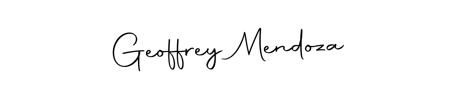 Create a beautiful signature design for name Geoffrey Mendoza. With this signature (Autography-DOLnW) fonts, you can make a handwritten signature for free. Geoffrey Mendoza signature style 10 images and pictures png