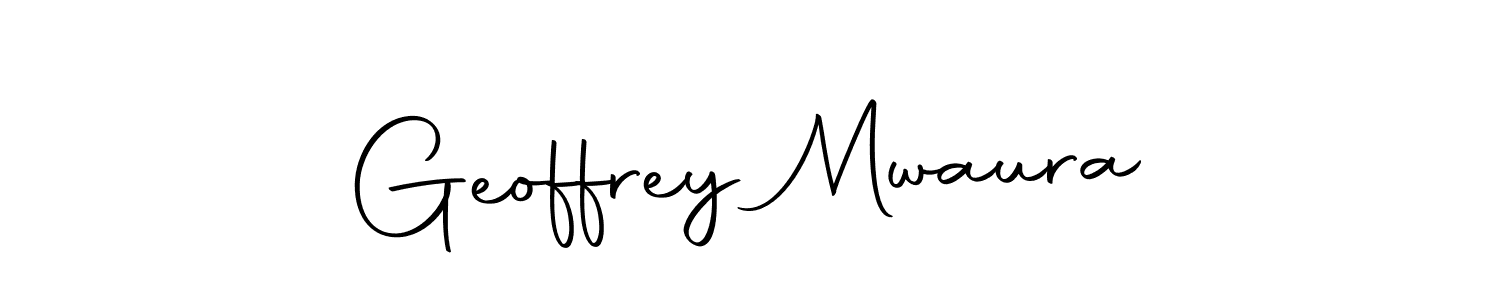 How to make Geoffrey Mwaura name signature. Use Autography-DOLnW style for creating short signs online. This is the latest handwritten sign. Geoffrey Mwaura signature style 10 images and pictures png