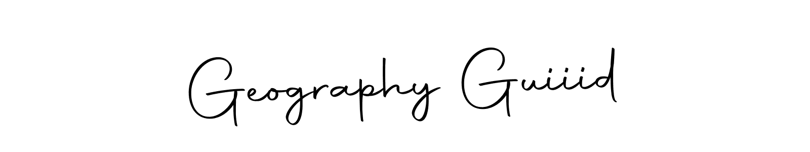 Design your own signature with our free online signature maker. With this signature software, you can create a handwritten (Autography-DOLnW) signature for name Geography Guiiid. Geography Guiiid signature style 10 images and pictures png