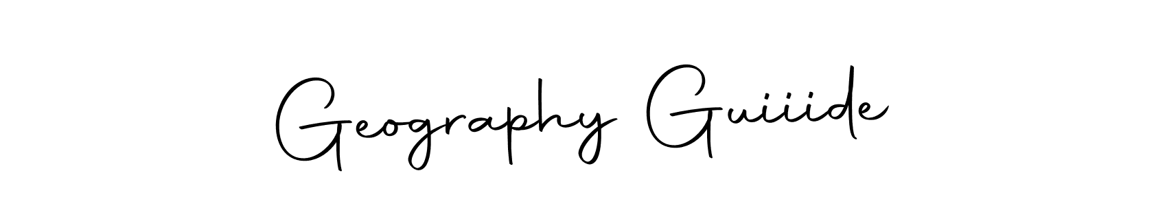 Also we have Geography Guiiide name is the best signature style. Create professional handwritten signature collection using Autography-DOLnW autograph style. Geography Guiiide signature style 10 images and pictures png