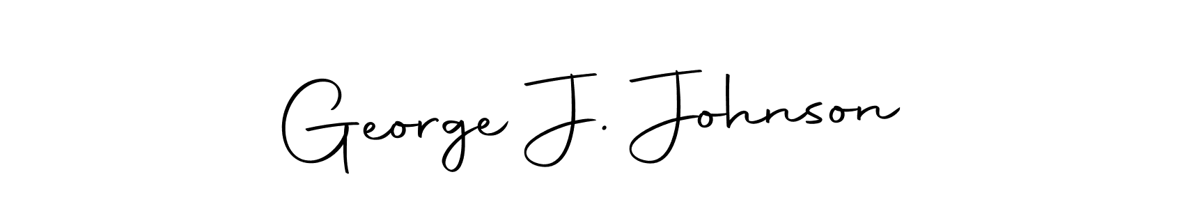 Create a beautiful signature design for name George J. Johnson. With this signature (Autography-DOLnW) fonts, you can make a handwritten signature for free. George J. Johnson signature style 10 images and pictures png