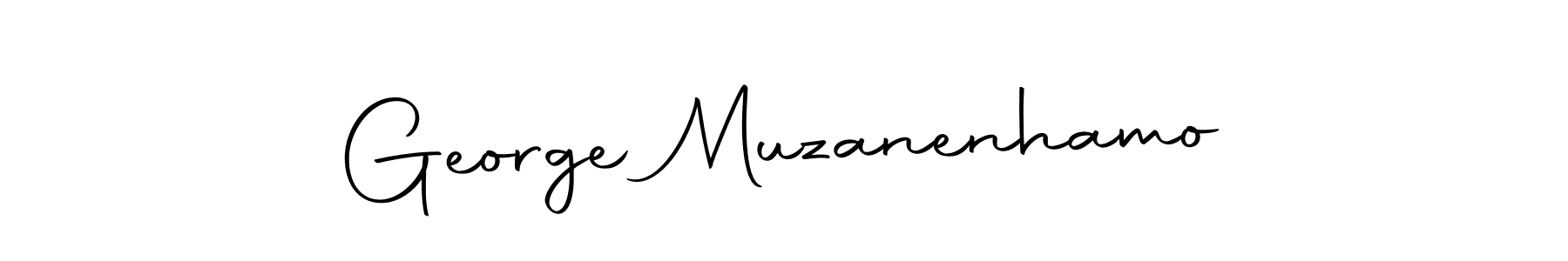 You should practise on your own different ways (Autography-DOLnW) to write your name (George Muzanenhamo) in signature. don't let someone else do it for you. George Muzanenhamo signature style 10 images and pictures png