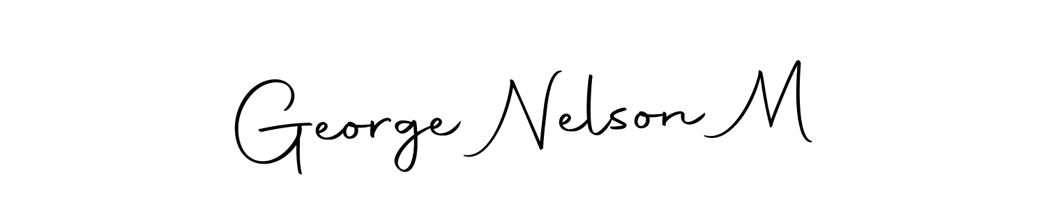 if you are searching for the best signature style for your name George Nelson M. so please give up your signature search. here we have designed multiple signature styles  using Autography-DOLnW. George Nelson M signature style 10 images and pictures png