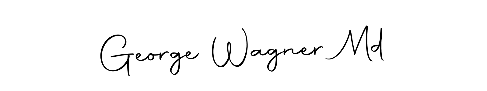 How to make George Wagner Md name signature. Use Autography-DOLnW style for creating short signs online. This is the latest handwritten sign. George Wagner Md signature style 10 images and pictures png