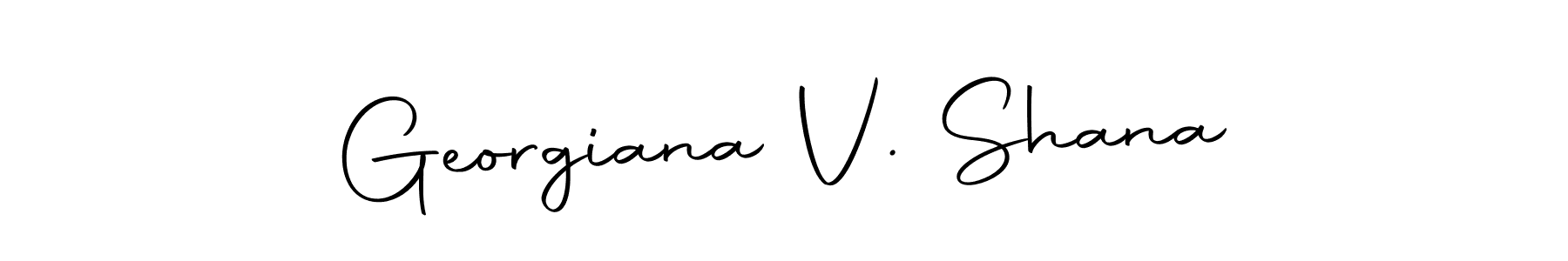 Make a beautiful signature design for name Georgiana V. Shana. Use this online signature maker to create a handwritten signature for free. Georgiana V. Shana signature style 10 images and pictures png