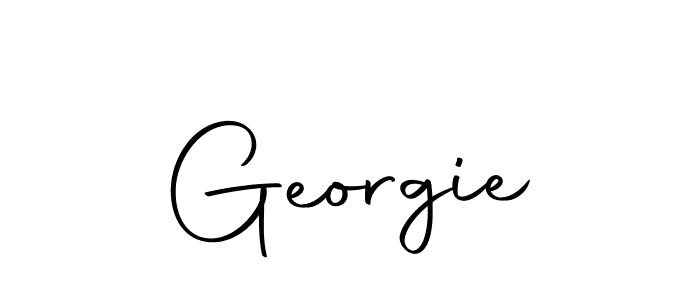 How to make Georgie name signature. Use Autography-DOLnW style for creating short signs online. This is the latest handwritten sign. Georgie signature style 10 images and pictures png