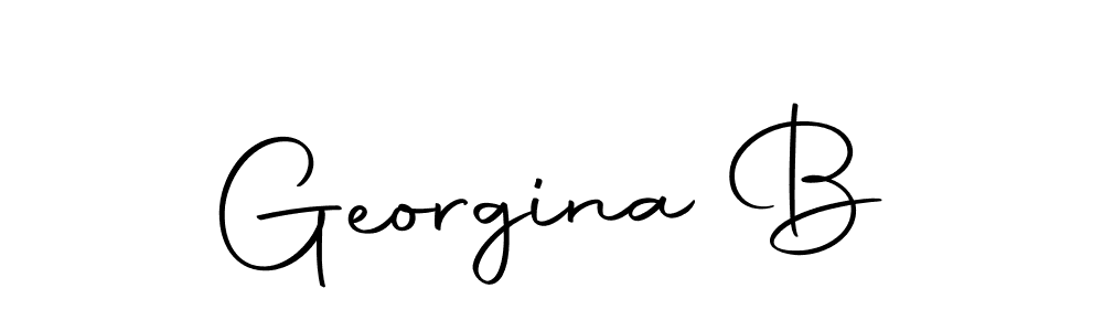 The best way (Autography-DOLnW) to make a short signature is to pick only two or three words in your name. The name Georgina B include a total of six letters. For converting this name. Georgina B signature style 10 images and pictures png