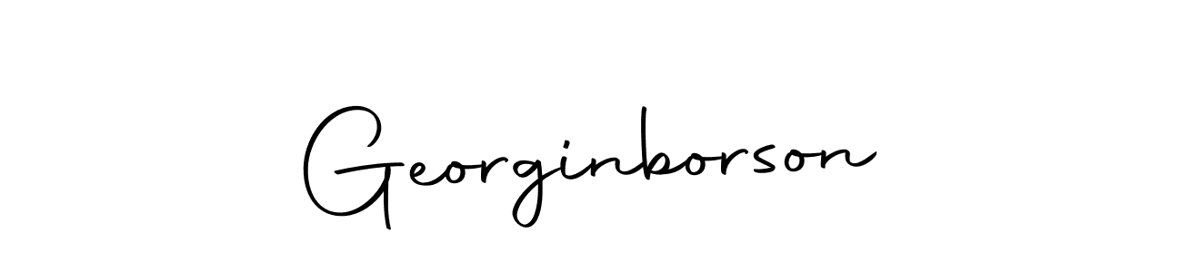 The best way (Autography-DOLnW) to make a short signature is to pick only two or three words in your name. The name Georginborson include a total of six letters. For converting this name. Georginborson signature style 10 images and pictures png