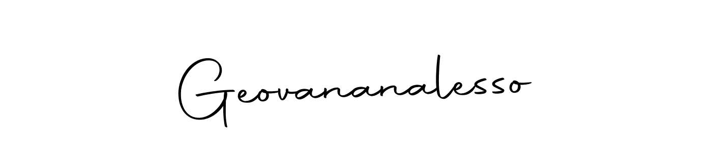 Create a beautiful signature design for name Geovananalesso. With this signature (Autography-DOLnW) fonts, you can make a handwritten signature for free. Geovananalesso signature style 10 images and pictures png