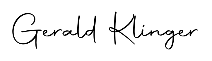 The best way (Autography-DOLnW) to make a short signature is to pick only two or three words in your name. For converting this name Gerald Klinger. Gerald Klinger signature style 10 images and pictures png