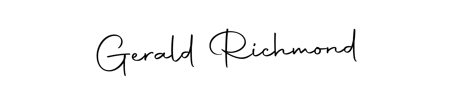 How to make Gerald Richmond name signature. Use Autography-DOLnW style for creating short signs online. This is the latest handwritten sign. Gerald Richmond signature style 10 images and pictures png