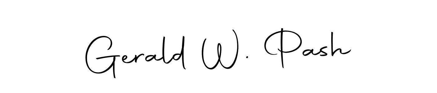 Make a beautiful signature design for name Gerald W. Pash. With this signature (Autography-DOLnW) style, you can create a handwritten signature for free. Gerald W. Pash signature style 10 images and pictures png