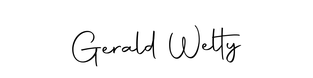 Make a beautiful signature design for name Gerald Welty. With this signature (Autography-DOLnW) style, you can create a handwritten signature for free. Gerald Welty signature style 10 images and pictures png