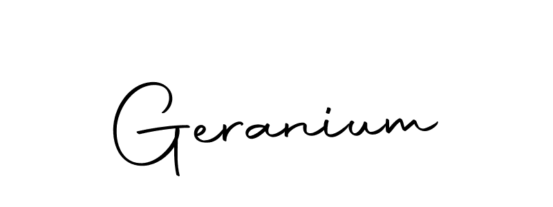 Make a beautiful signature design for name Geranium. With this signature (Autography-DOLnW) style, you can create a handwritten signature for free. Geranium signature style 10 images and pictures png