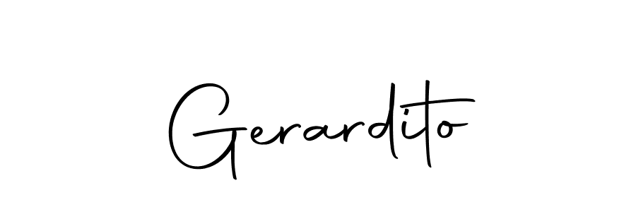 Make a beautiful signature design for name Gerardito. With this signature (Autography-DOLnW) style, you can create a handwritten signature for free. Gerardito signature style 10 images and pictures png