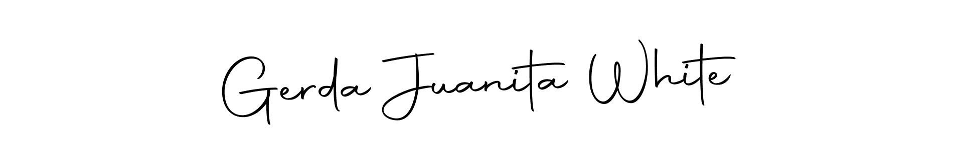 Design your own signature with our free online signature maker. With this signature software, you can create a handwritten (Autography-DOLnW) signature for name Gerda Juanita White. Gerda Juanita White signature style 10 images and pictures png