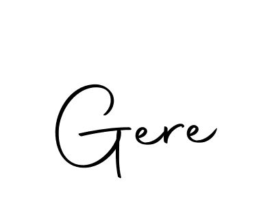 Use a signature maker to create a handwritten signature online. With this signature software, you can design (Autography-DOLnW) your own signature for name Gere. Gere signature style 10 images and pictures png