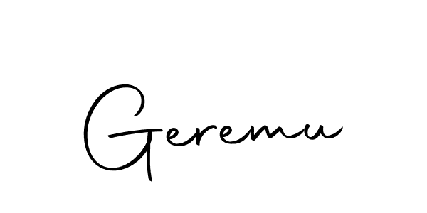 Use a signature maker to create a handwritten signature online. With this signature software, you can design (Autography-DOLnW) your own signature for name Geremu. Geremu signature style 10 images and pictures png