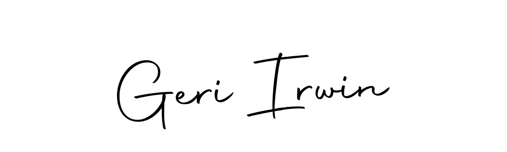 How to make Geri Irwin name signature. Use Autography-DOLnW style for creating short signs online. This is the latest handwritten sign. Geri Irwin signature style 10 images and pictures png