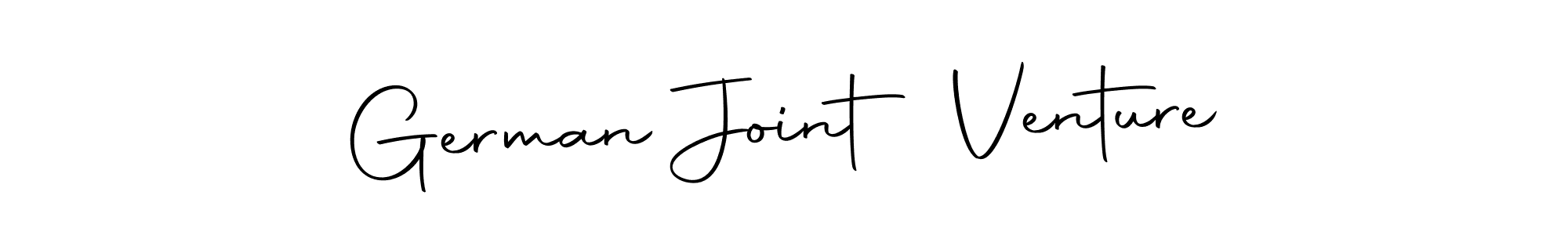 Design your own signature with our free online signature maker. With this signature software, you can create a handwritten (Autography-DOLnW) signature for name German Joint Venture. German Joint Venture signature style 10 images and pictures png