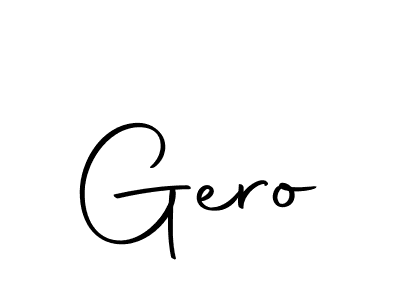 Use a signature maker to create a handwritten signature online. With this signature software, you can design (Autography-DOLnW) your own signature for name Gero. Gero signature style 10 images and pictures png