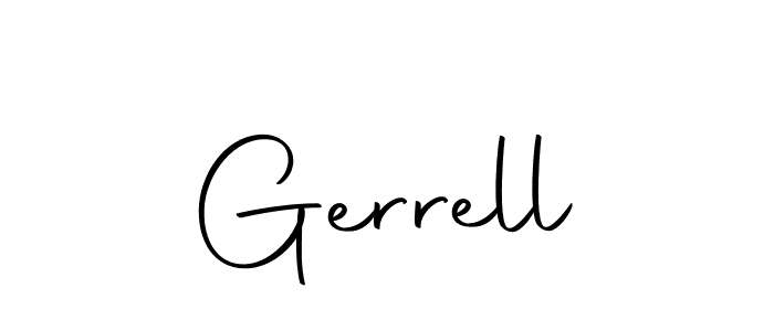 Design your own signature with our free online signature maker. With this signature software, you can create a handwritten (Autography-DOLnW) signature for name Gerrell. Gerrell signature style 10 images and pictures png