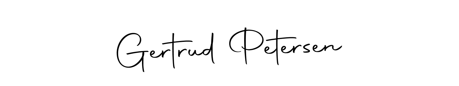 Design your own signature with our free online signature maker. With this signature software, you can create a handwritten (Autography-DOLnW) signature for name Gertrud Petersen. Gertrud Petersen signature style 10 images and pictures png