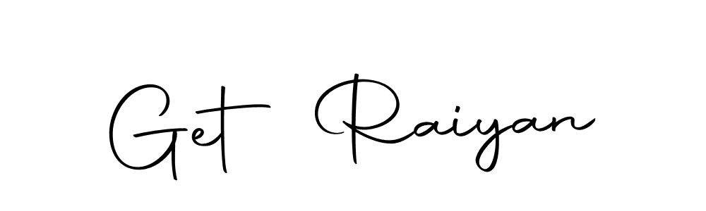 How to make Get Raiyan name signature. Use Autography-DOLnW style for creating short signs online. This is the latest handwritten sign. Get Raiyan signature style 10 images and pictures png