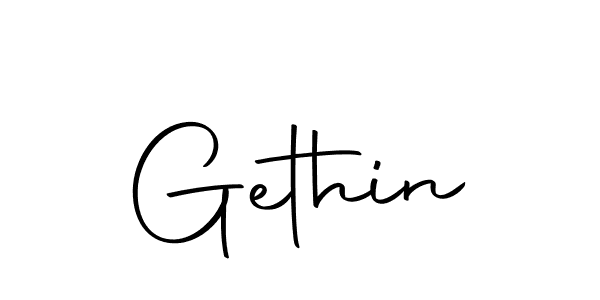 Make a beautiful signature design for name Gethin. With this signature (Autography-DOLnW) style, you can create a handwritten signature for free. Gethin signature style 10 images and pictures png