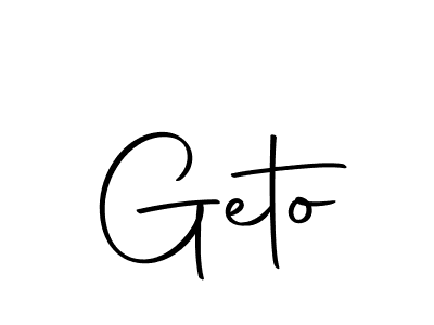 Also we have Geto name is the best signature style. Create professional handwritten signature collection using Autography-DOLnW autograph style. Geto signature style 10 images and pictures png