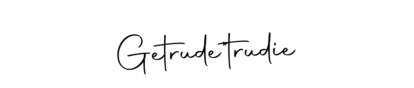 Create a beautiful signature design for name Getrude*trudie. With this signature (Autography-DOLnW) fonts, you can make a handwritten signature for free. Getrude*trudie signature style 10 images and pictures png