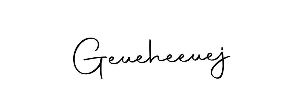 Make a beautiful signature design for name Geueheeuej. With this signature (Autography-DOLnW) style, you can create a handwritten signature for free. Geueheeuej signature style 10 images and pictures png