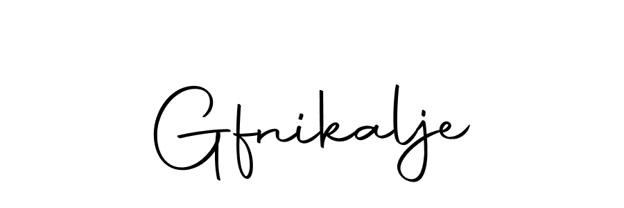 Create a beautiful signature design for name Gfnikalje. With this signature (Autography-DOLnW) fonts, you can make a handwritten signature for free. Gfnikalje signature style 10 images and pictures png