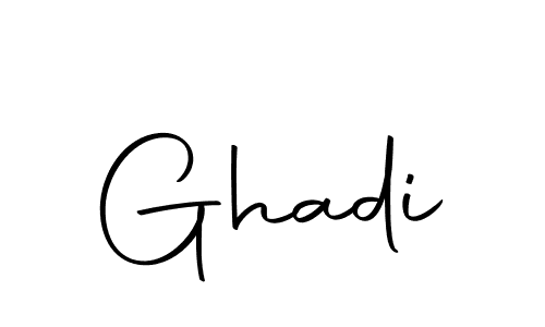 Design your own signature with our free online signature maker. With this signature software, you can create a handwritten (Autography-DOLnW) signature for name Ghadi. Ghadi signature style 10 images and pictures png