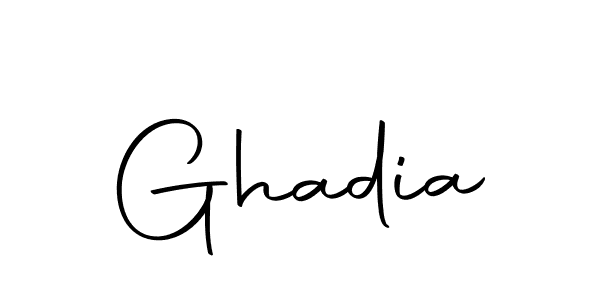 Make a beautiful signature design for name Ghadia. Use this online signature maker to create a handwritten signature for free. Ghadia signature style 10 images and pictures png