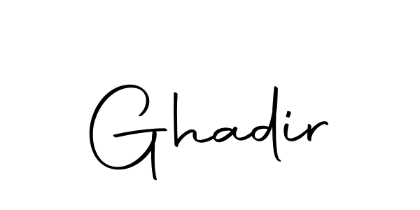 Make a beautiful signature design for name Ghadir. With this signature (Autography-DOLnW) style, you can create a handwritten signature for free. Ghadir signature style 10 images and pictures png