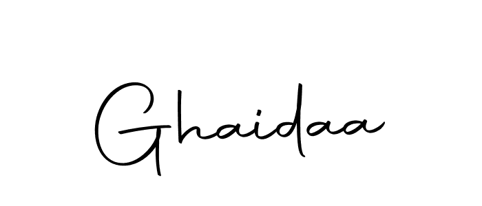 Make a beautiful signature design for name Ghaidaa. With this signature (Autography-DOLnW) style, you can create a handwritten signature for free. Ghaidaa signature style 10 images and pictures png