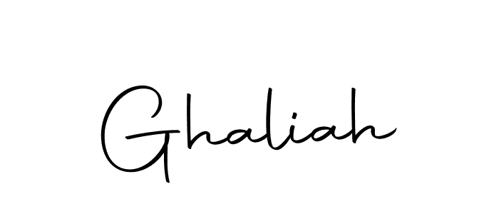 Make a beautiful signature design for name Ghaliah. Use this online signature maker to create a handwritten signature for free. Ghaliah signature style 10 images and pictures png