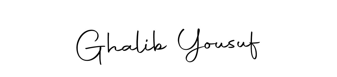 Create a beautiful signature design for name Ghalib Yousuf. With this signature (Autography-DOLnW) fonts, you can make a handwritten signature for free. Ghalib Yousuf signature style 10 images and pictures png