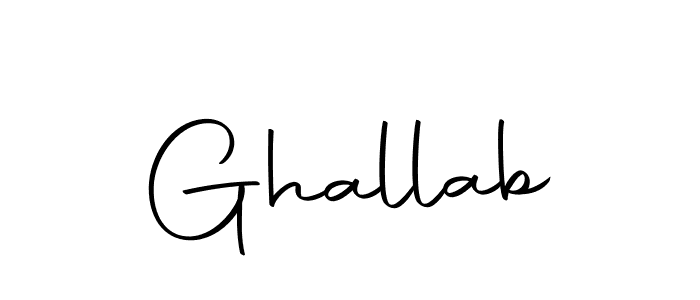 Make a beautiful signature design for name Ghallab. Use this online signature maker to create a handwritten signature for free. Ghallab signature style 10 images and pictures png
