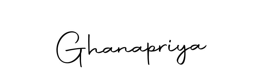 Design your own signature with our free online signature maker. With this signature software, you can create a handwritten (Autography-DOLnW) signature for name Ghanapriya. Ghanapriya signature style 10 images and pictures png