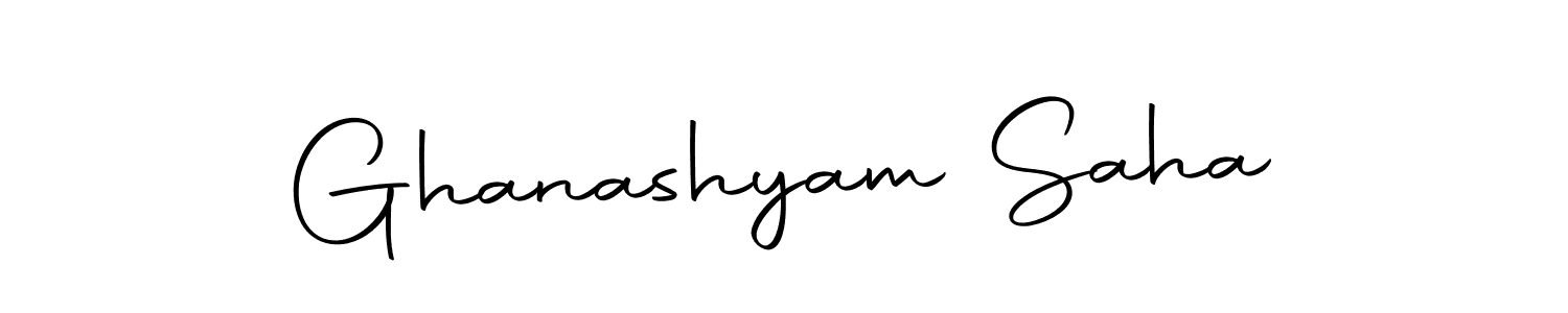 Make a short Ghanashyam Saha signature style. Manage your documents anywhere anytime using Autography-DOLnW. Create and add eSignatures, submit forms, share and send files easily. Ghanashyam Saha signature style 10 images and pictures png