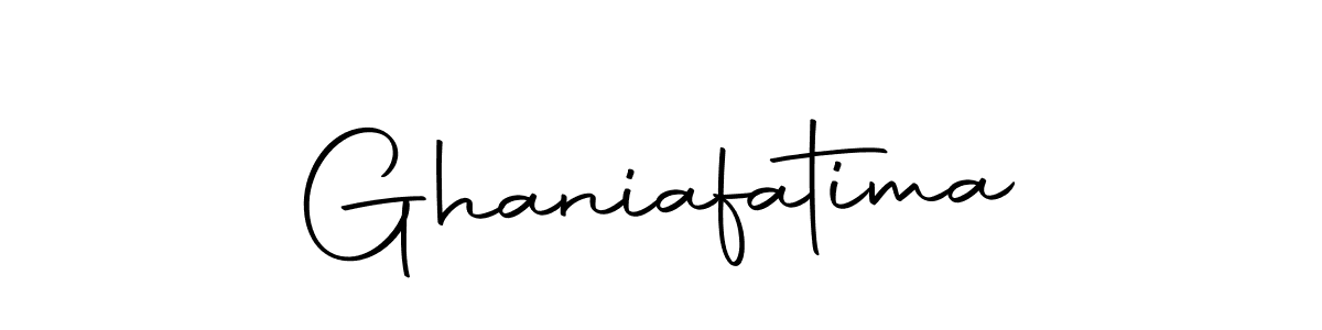Design your own signature with our free online signature maker. With this signature software, you can create a handwritten (Autography-DOLnW) signature for name Ghaniafatima. Ghaniafatima signature style 10 images and pictures png