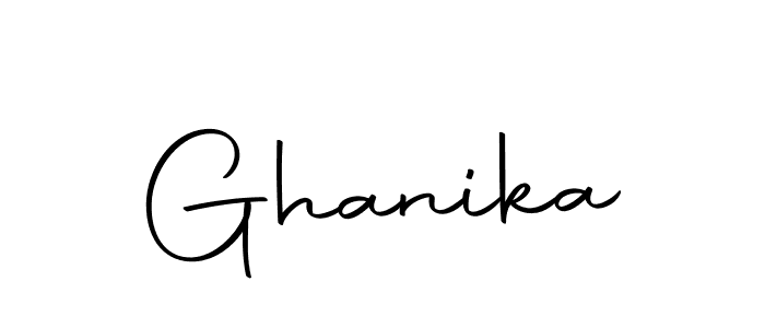 Use a signature maker to create a handwritten signature online. With this signature software, you can design (Autography-DOLnW) your own signature for name Ghanika. Ghanika signature style 10 images and pictures png