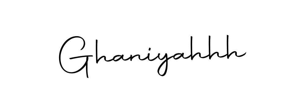 How to make Ghaniyahhh name signature. Use Autography-DOLnW style for creating short signs online. This is the latest handwritten sign. Ghaniyahhh signature style 10 images and pictures png
