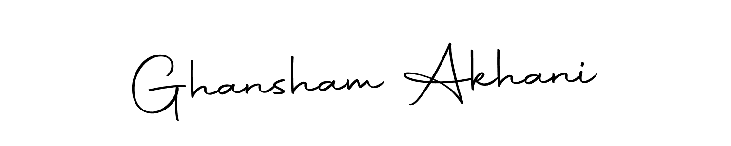 Design your own signature with our free online signature maker. With this signature software, you can create a handwritten (Autography-DOLnW) signature for name Ghansham Akhani. Ghansham Akhani signature style 10 images and pictures png