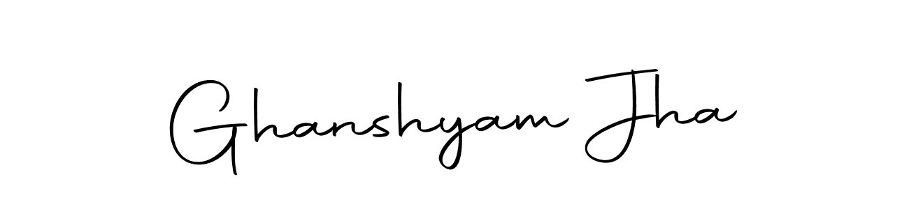 You should practise on your own different ways (Autography-DOLnW) to write your name (Ghanshyam Jha) in signature. don't let someone else do it for you. Ghanshyam Jha signature style 10 images and pictures png