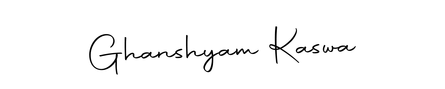 How to make Ghanshyam Kaswa name signature. Use Autography-DOLnW style for creating short signs online. This is the latest handwritten sign. Ghanshyam Kaswa signature style 10 images and pictures png